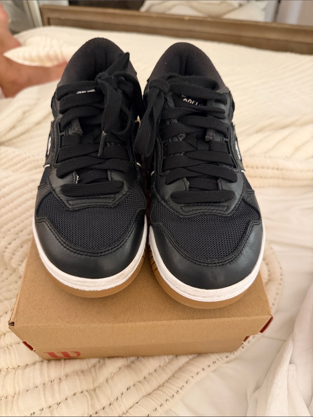 Wilson Black Low-Top Sneakers with Gum Outsole TENNIS shoes